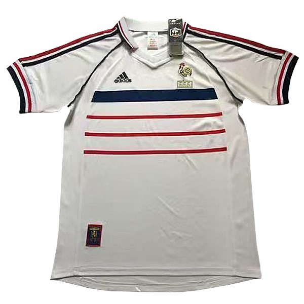 Camiseta Francia Replica Segunda Ropa Retro 1998 Blanco